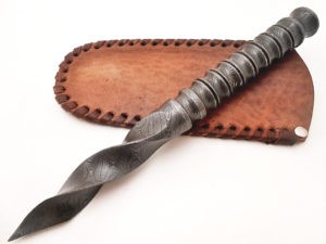 10 Long Custom handmade Damascus Tri Dagger knife