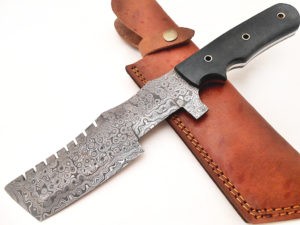 Super Cutlery Handmade Damascus Knife (Tracker) Macarta Handle
