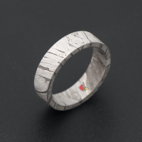 Mens Meteorite wedding Ring